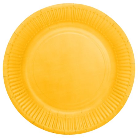 Pahvilautaset Keltainen 23cm 16 kpl
