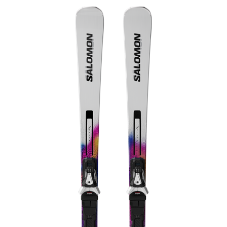 Salomon - Pack de esquí alpino Esquís alpinos E Addikt Pro 66 + Mi12 Gw F80 - White / Race Blue