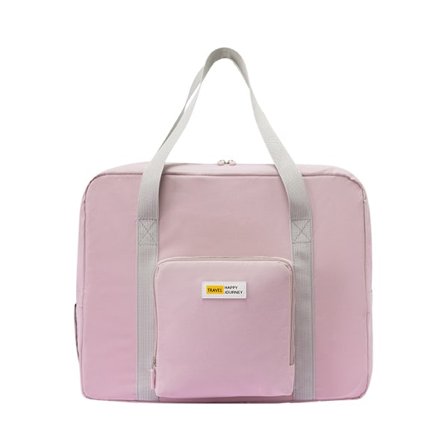 Sammenleggbar reiseveske duffelbag tote bag håndbagasje (rosa)