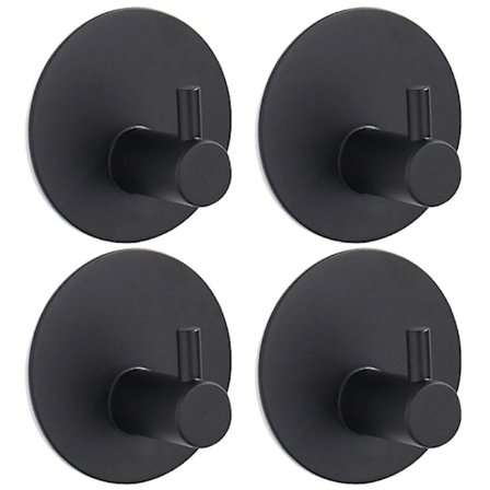 Pyöreä itseliimautuva koukku, vahva, vedenpitävä ruostumattomasta teräksestä valmistettu seinäkoukku, käytetään takin, vaatteiden, pyyhekoukun 