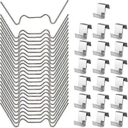 100 kpl 50x kasvihuoneen lasin W-lankakiinnikkeitä ja 50x Z-limityskiinnikkeitä kasvihuoneen lasin vaihtoon, tarvikkeet, kasvihuoneen lasikiinnikkeet 