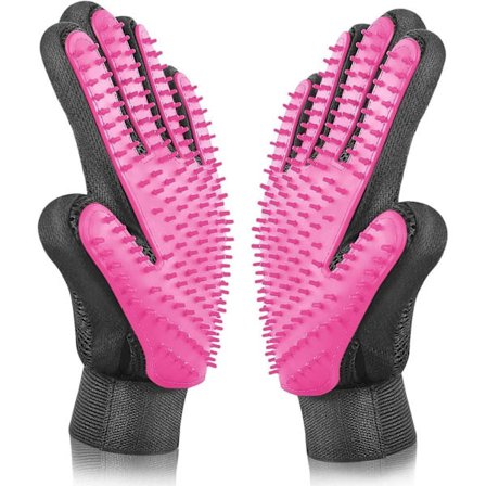 Hanske for pleie av kjæledyrhund og katt med 261 tupper, skånsom børste for fjerning av flass