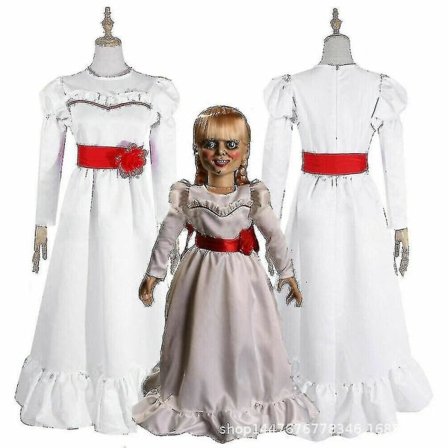 Finklänning Annabelle The Conjuring Doll Barn Vuxen Damkostym U one size none