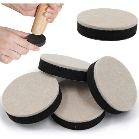 Sett med 4 bordben-glider, møbelglider for å øke høyden på møbler eller forhindre at de glir, og dermed beskytte møbler og gulv.