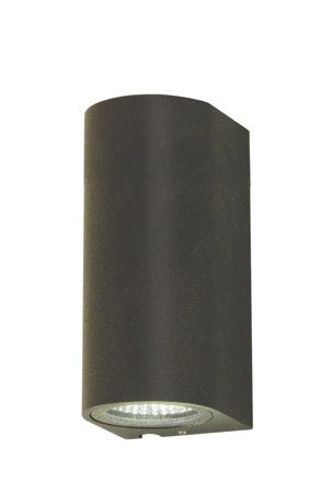 Aneta Lighting UNION vegglampe ute, opp-ned, mørkgrå, 2 x 3W LED, IP54