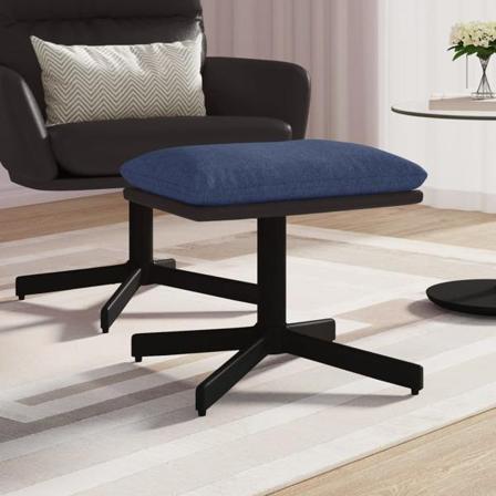 Vidaxl Fotpall Blå 60x60x39 Cm Tyg Och Konstläder Blå