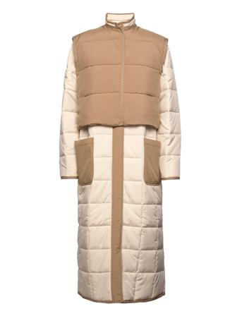 Enparticles Jacket 6775 Topattu Pitkä Takki Monivärinen/Kuvioitu Envii