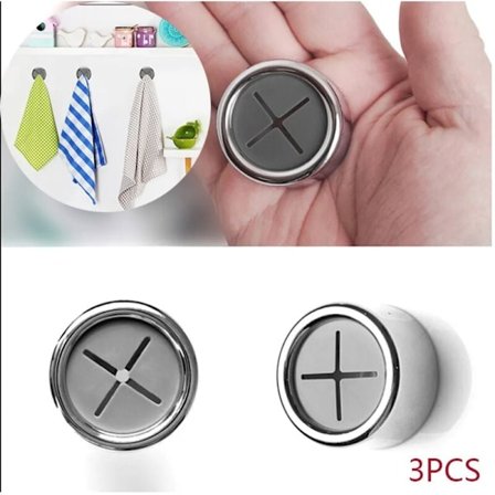 Itsekiinnittyvä pyyhekuivain, 3 ABS-pyyhekoukkua, kevyt pyyhekuivain ilman porausta kylpyhuoneeseen, keittiöön ja talouteen