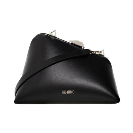 The Attico, ‘Midnight’ handbag Zwart, Dames, Maat:ONE Size,leer,print