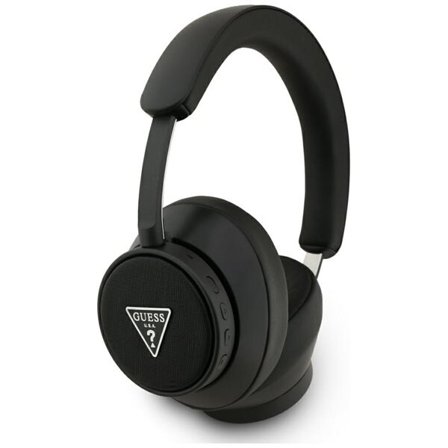 Guess Bluetooth ENC Saffiano Triangle Logo On-Ear kuulokkeet - Musta