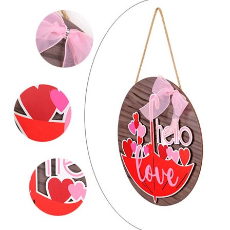 Alla hjärtans dag Dörrskylt Kärlek Hängande Dörrdekor Alla hjärtans dag Träskylt