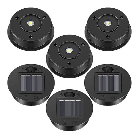 6 stk. Udskiftningstop til solcellelamper 7 Solcellelygte Dele Led Solpanel Lygte Låg Lys Til Udendørs