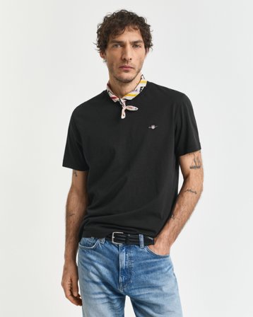 GANT Herren Regular Fit T-Shirt (5XL) Schwarz Grau