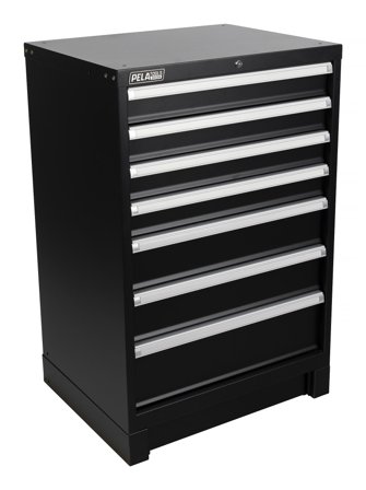 PELA 533583 Værktøjsskab til værkstedsinteriør, 7 skuffer, Garageindretning & opbevaring