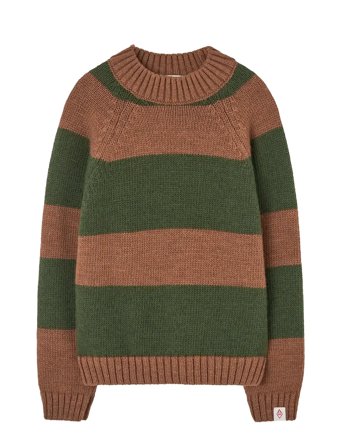 THE ANIMALS OBSERVATORY Stripes Brown Boxfish Sweater - Brown - 6 Y