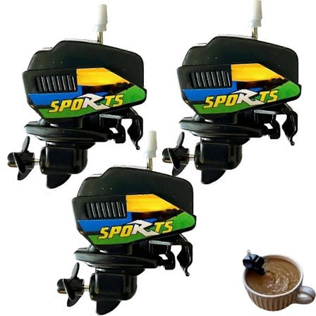 Båtmotor Kaffevisp, Portabel Elektrisk Mini Visp för Drycker, Rostfri Stålpropeller D