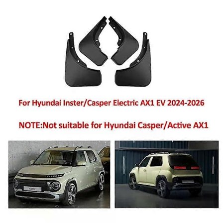 Højkvalitets stænklapper til Hyundai Casper Electric Inster AX1 EV 2024 2025 2026, anti-stænk, forskærme til for- og baghjul, biltilbehør
