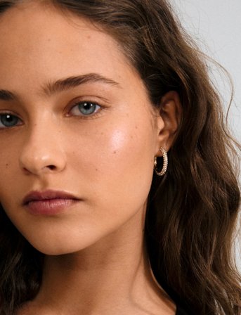 Pilgrim Tatum Large Hoops Gold-Plated - Gold - ONE SIZE