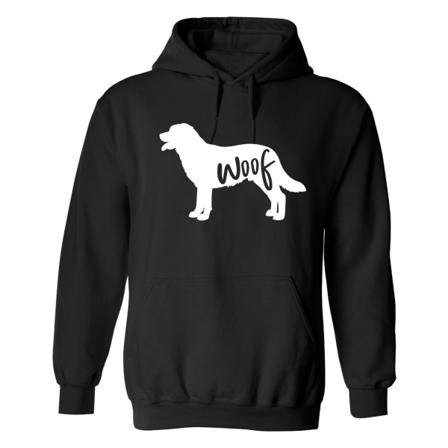 Hund Woof - Hoodie / Tröja - DAM Svart - S