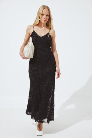 NA-KD Maxi Slip Dress - Slip-kjoler - Sort - L