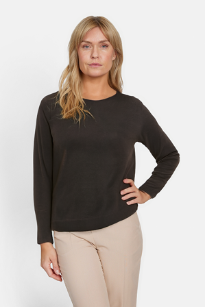 CISO - Langærmet Strik - Brun Melange