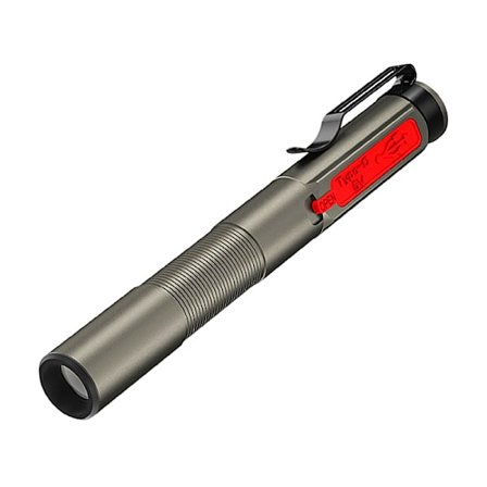 LED Lommelykt med Fokusering, Innebygd Type-C Oppladbar Batteri med