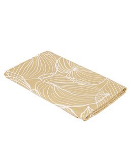 Dug med bladmønster Tilda Gul