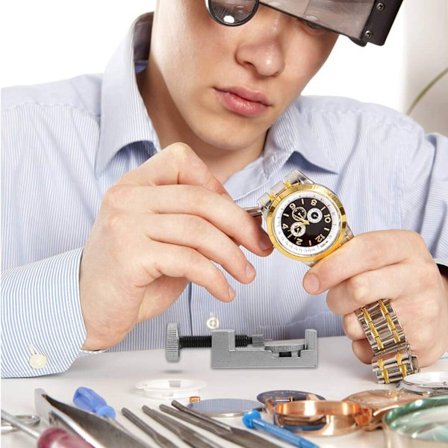 Kellon rannekkeen lyhentäjä säädettävä teräksinen kellon rannekkeen säätötyökalu 3 kpl tapilla