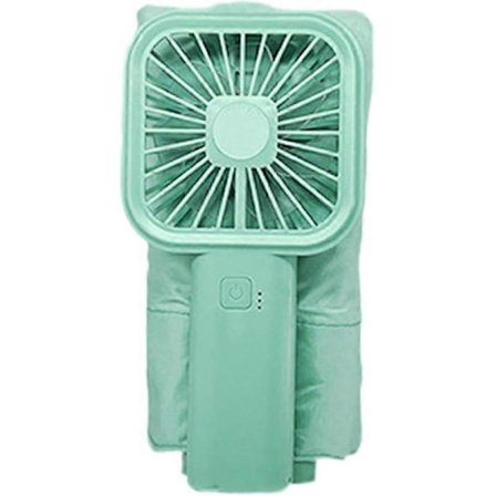 UV-blokkerende paraply | Håndtaksparaply med vifte for varmebeskyttelse og kjøling om sommeren (grønn)