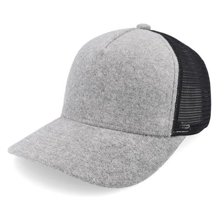 Equip - Grå trucker Keps - Terry Grey/Black A-frame Trucker @ Hatstore