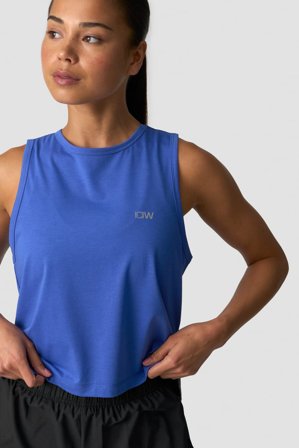 ICANIWILL - Mirage Cropped Singlet Virtual Blue- Training tank tops - Damen - ICIW