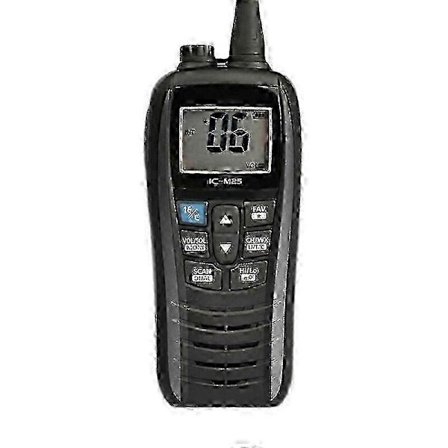 Ic-m25 Vhf Marine Radio Vandtæt Transceiver Flyder I Vand,-sort-