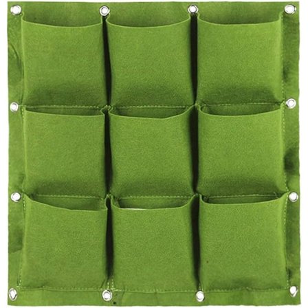Väggmonterade hängande växtfickor med 9 fack Trädgårdsväxtfickor