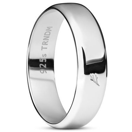 Adrian Flat 925 Sterling Sølv Ring til mænd