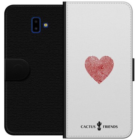 Kompatibelt Lommeboketui til Samsung Samsung Galaxy J6+ Cactus and Friends - Fingerprint Love