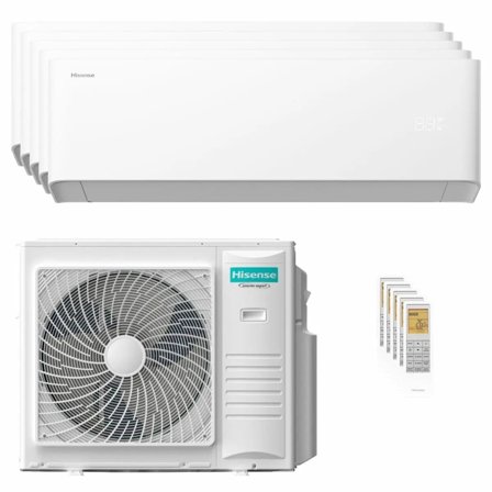 Condizionatore Hisense Uni HB penta split 7000+7000+7000+9000+12000 BTU inverter A++ wifi unità esterna 10 kW