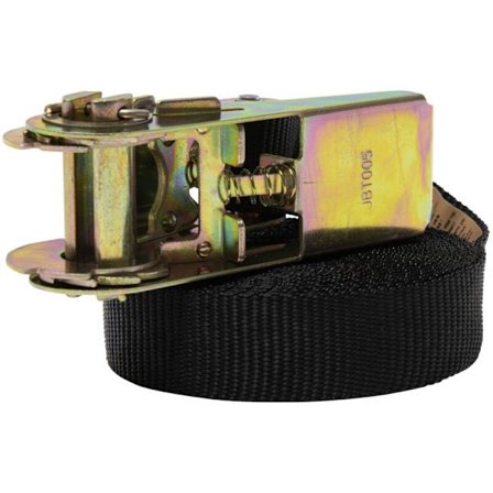 1 kpl - Räikkäkuormaliinat 5 metriä x 25 mm - Kiinnitysliina kiristimellä, kiristysliina mustana