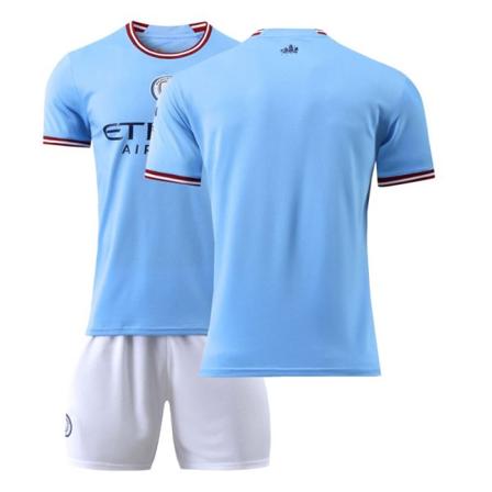 22-23 Manchester City Home Shirt Kit - Fotbollströja Kit - Outdoor Sports Quick Dry Shirts inget nummer S
