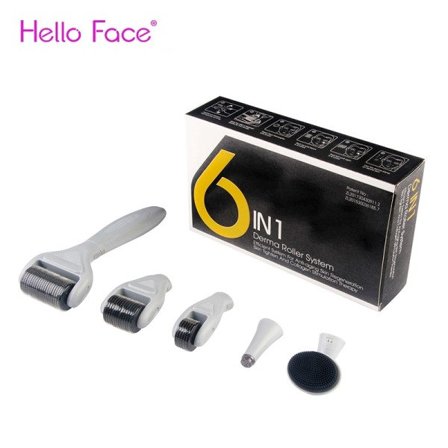 Derma roller Kit 6 in 1 DRS Dermaroller Beard Roller Face Roller Derma Rolling System Microneedling Kit