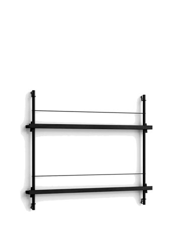 MOEBE Box Set, Magazine Shelving Ms.65.1, Black Shelves, Black Legs (Fsc Mix Credit) - Black - H:65CM