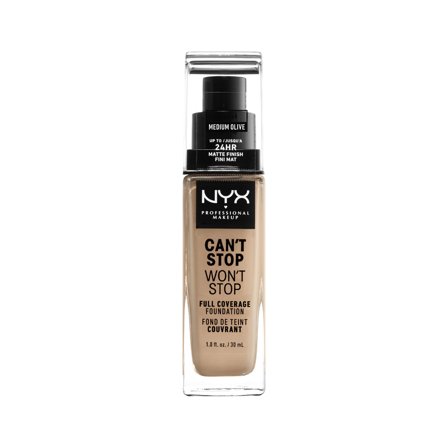 Nyx Professional MakeUp Can't Stop Won't Stop Full Coverage Foundation medium olive - Fondotinta liquido
