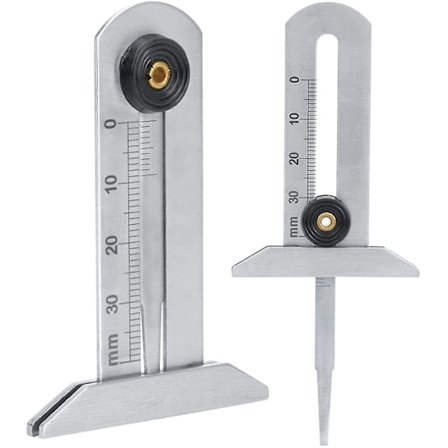 Dæk Slidmåler, Dækdæbdsmåler Rustfrit Stål Dæksikkerhedsmåler Dækmåler 0-30mm Til Bil Motorcykel