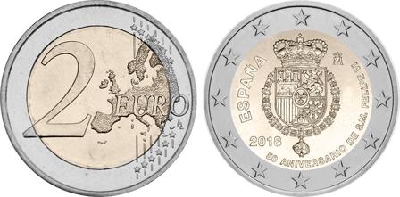 Spanien 2018 - 50-års fødselsdag for kong Felipe VI - 2 euro mønt