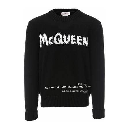 Alexander McQueen Strik 626454Q1Wzl Sort, Herre Strik