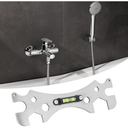 Multifunksjonelt verktøy, nivåskiftenøkkel, sekskantnøkkel for fjerning av baderomskraner og reparasjon av vannrør
