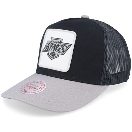 Mitchell & Ness - NHL Svart trucker Caps - Los Angeles Kings Truck It Vintage Black/Grey A-frame Trucker @ Hatstore