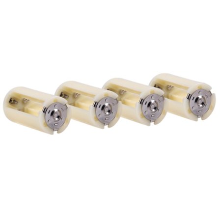 4 st Universal 3 AA till D Storlek Parallell Batteri Konverterare Adapter Hållare Fodral Box Vit