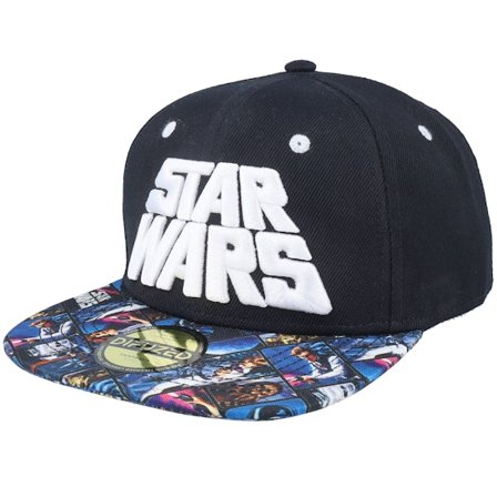 Difuzed - Negro snapback Gorra - Star Wars All-over Print Poster Black Snapback @ Hatstore