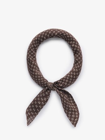 John Henric Men's Braunes Geometrisches Bandana Baumwolle Size Onesize