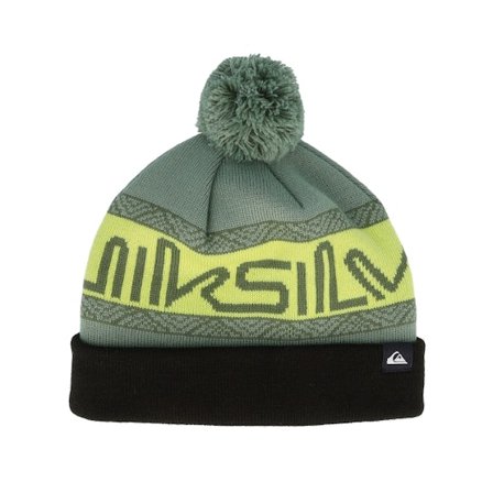 Quiksilver - Kids Summit Youth Beanie Sea Spray Pom Pom Green Beanie - @ Hatstore
